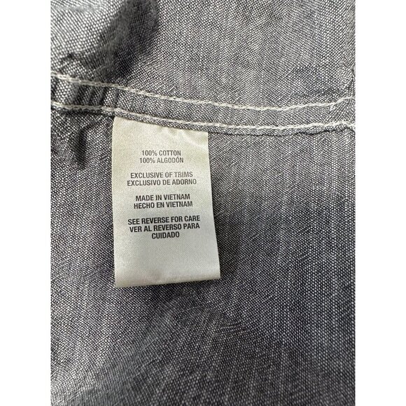 Woolrich Short Sleeve Static Heathered Gray Button Down Shirt Men’s Size XXL - Picture 6 of 9